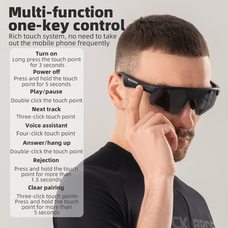 Load image into Gallery viewer, Bluetooth Polarized Cycling Sunglasses with Speakers

