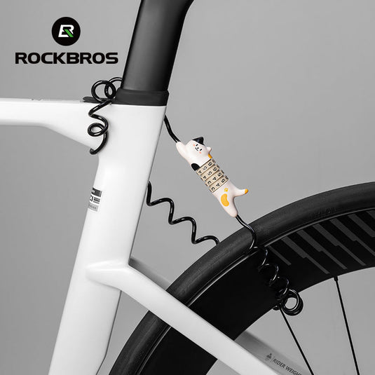 ROCKBROS Cute Cat Password Bike Lock 51.2in