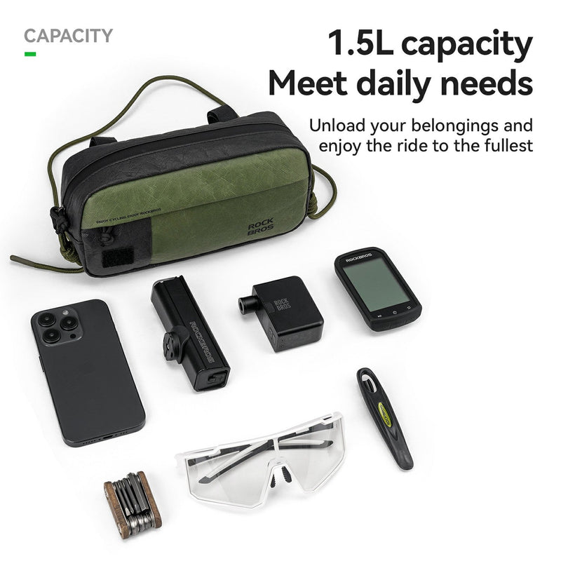 Load image into Gallery viewer, Sustainable Eco-Friendly Bike Front Bag 1.5L
