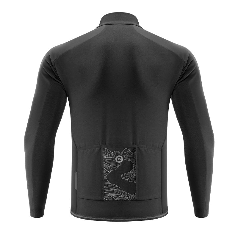 Load image into Gallery viewer, ROCKBROS Cycling Jersey Men Long Sleeve Bike Shirt with Full Zipper Rear Pocket
