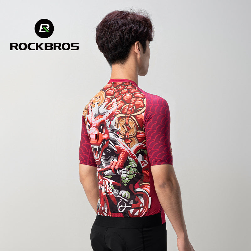 Load image into Gallery viewer, ROCKBROS Dragon Year Paint Model Series Quick Dry Cycling Jersey for Spring Summer
