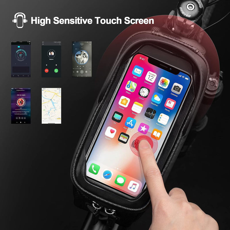 Load image into Gallery viewer, ROCKBROS EVA Waterproof Bike Phone Frame Bag for 6.8" Phones
