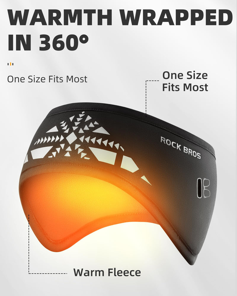 Load image into Gallery viewer, ROCKBROS Fleece Ear Muffs Warmers Adjustable Headbands Men Women in Cold Weather
