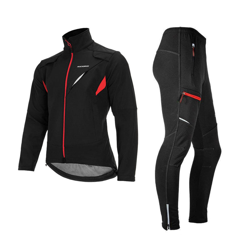 Load image into Gallery viewer, Winter Jacket &amp; Pants Men's Windproof Cycling Suit

