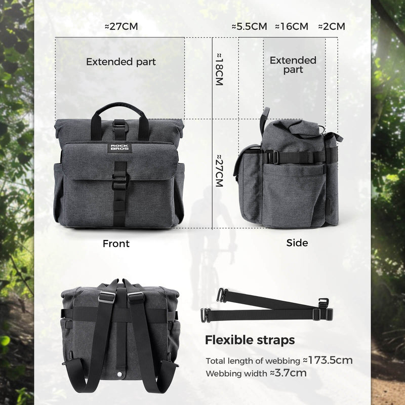 Load image into Gallery viewer, ROCKBROS Folding Bike Handlebar Bag Backpack - H46
