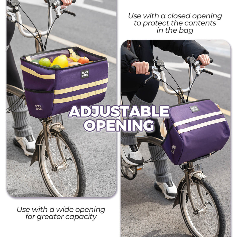 Load image into Gallery viewer, ROCKBROS Folding Bike Handlebar Bag Basket Bag - W016
