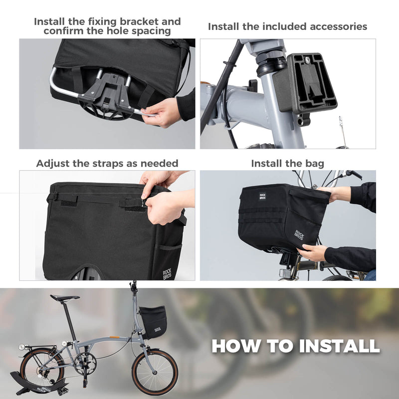 Load image into Gallery viewer, ROCKBROS Folding Bike Handlebar Bag Basket Bag - W016

