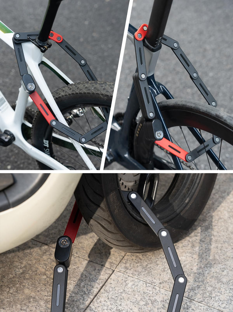 Load image into Gallery viewer, ROCKBROS Folding Heavy Duty Anti Theft  Bike Lock 120cm/47.24inch with 2 Keys
