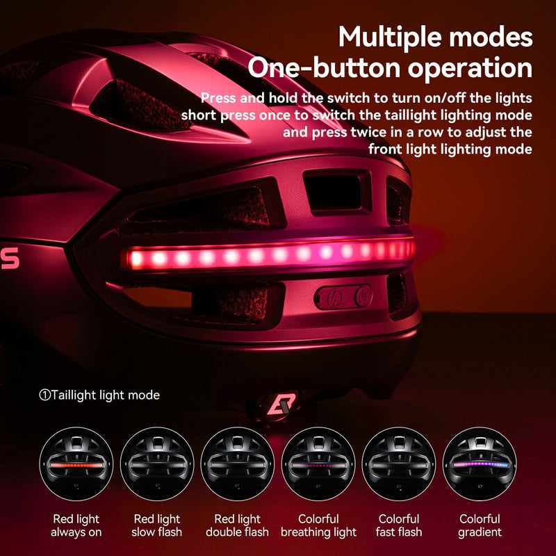 Load image into Gallery viewer, Steering Remote Smart Riding Helmet with Bike Headlight and Tail Light GlowGuard
