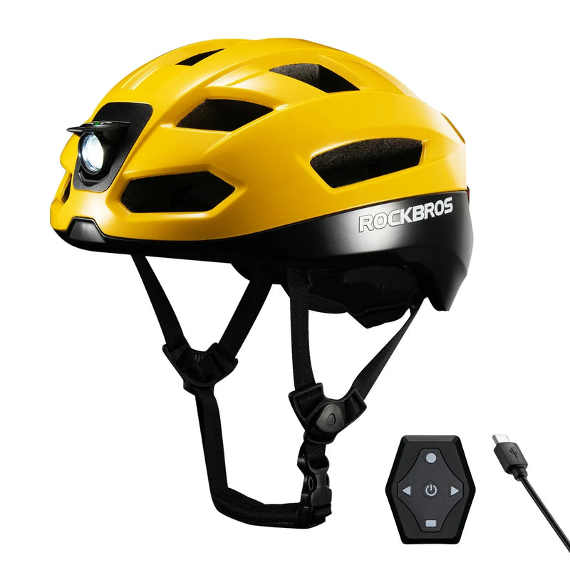 Load image into Gallery viewer, Steering Remote Smart Riding Helmet with Bike Headlight and Tail Light GlowGuard
