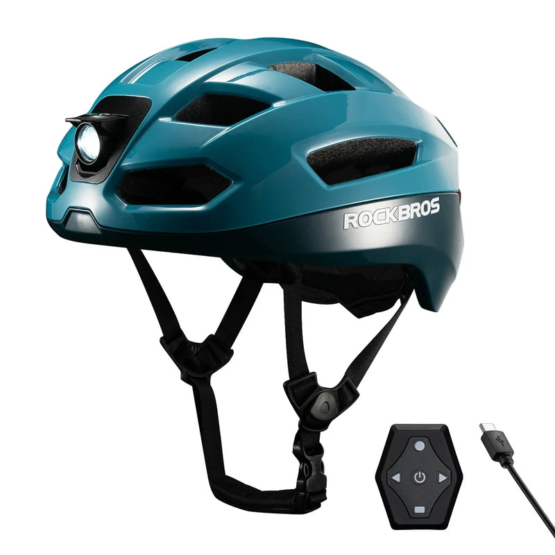 Load image into Gallery viewer, Steering Remote Smart Riding Helmet with Bike Headlight and Tail Light GlowGuard
