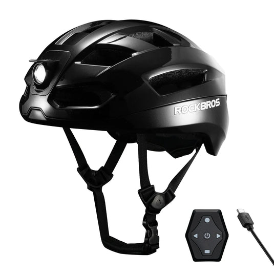 Steering Remote Smart Riding Helmet with Bike Headlight and Tail Light GlowGuard