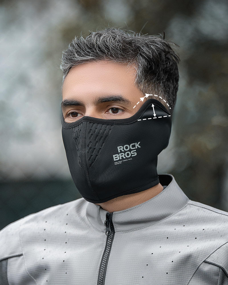 Load image into Gallery viewer, ROCKBROS Half Balaclava Mask Winter Thermal Half Mask Black Beige

