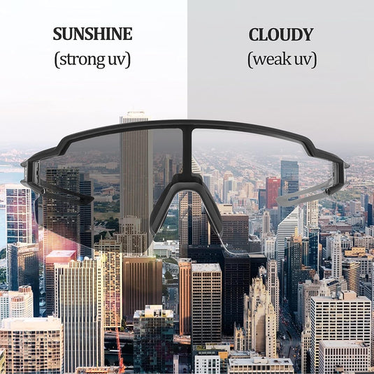 Half-Frame Photochromic Sports Sunglasses (UV400)