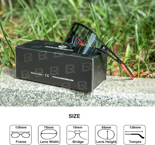 Half-Frame Photochromic Sports Sunglasses (UV400)