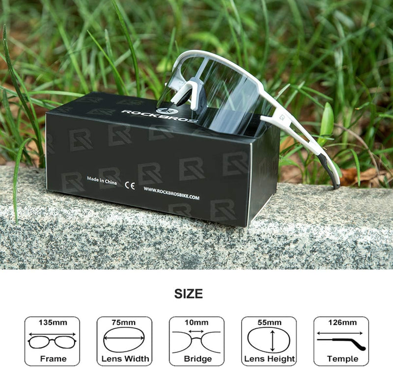 Load image into Gallery viewer, Half-Frame Photochromic Sports Sunglasses (UV400)

