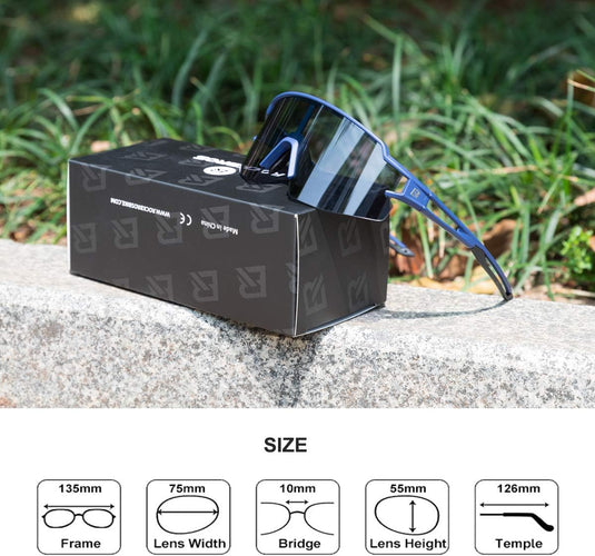 Half-Frame Photochromic Sports Sunglasses (UV400)