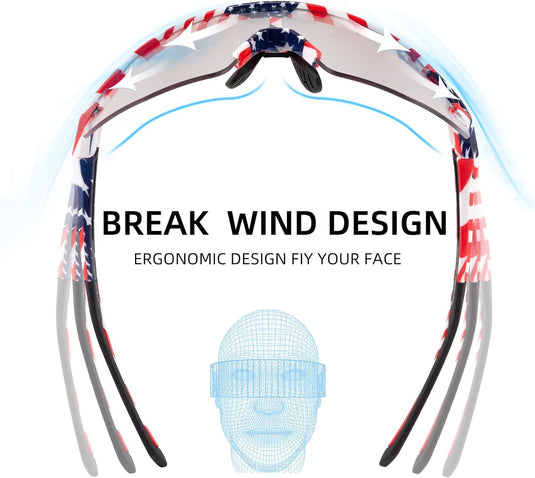 Half-Frame Photochromic Sports Sunglasses (UV400)