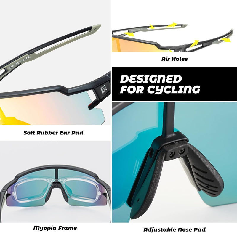 Load image into Gallery viewer, Half-Frame Photochromic Sports Sunglasses (UV400)
