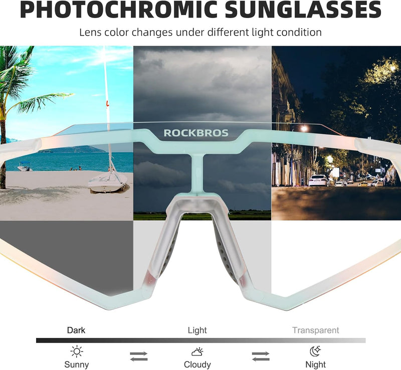 Load image into Gallery viewer, Half-Frame Photochromic Sports Sunglasses (UV400)
