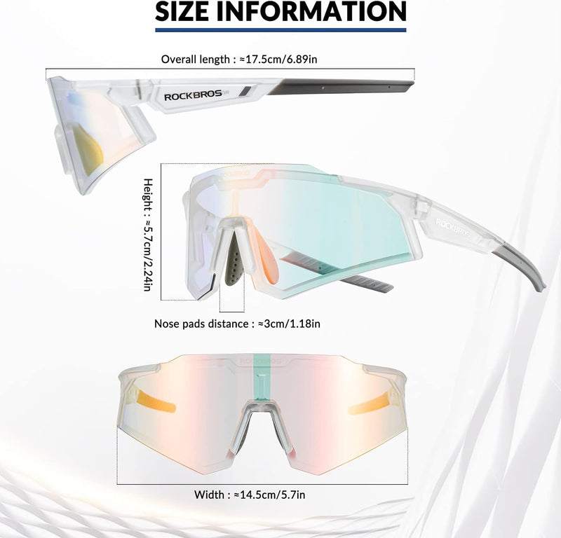 Load image into Gallery viewer, Half-Frame Photochromic Sports Sunglasses (UV400)
