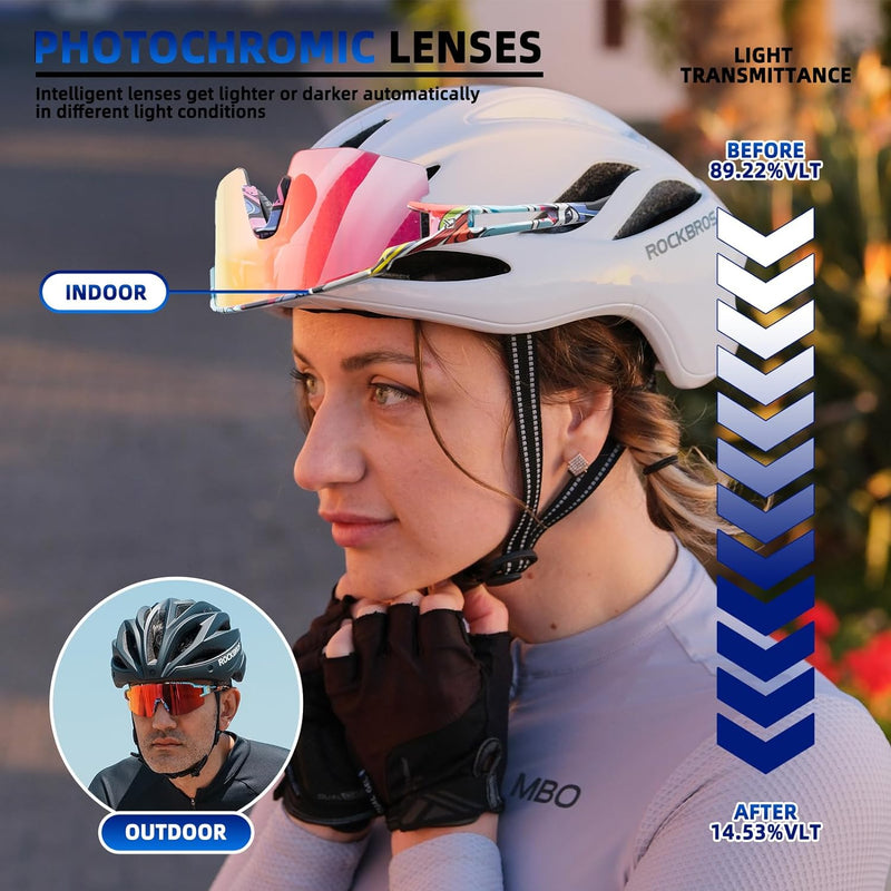 Load image into Gallery viewer, Half-Frame Photochromic Sports Sunglasses (UV400)
