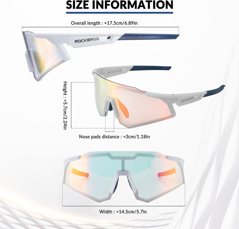 Load image into Gallery viewer, Half-Frame Photochromic Sports Sunglasses (UV400)
