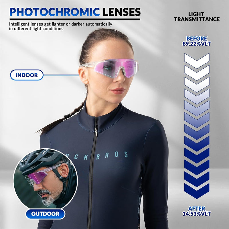Load image into Gallery viewer, Half-Frame Photochromic Sports Sunglasses (UV400)
