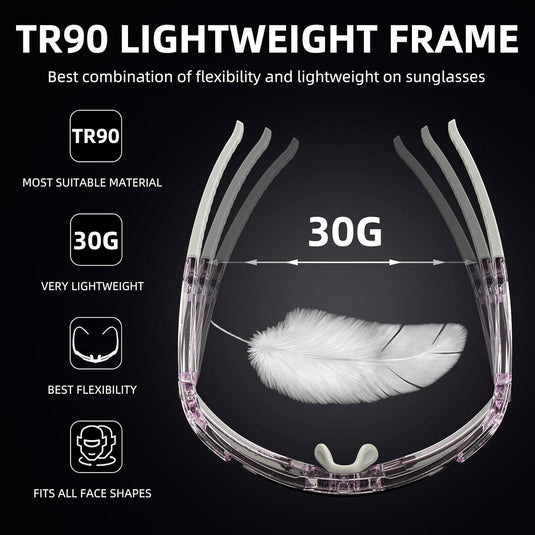 Half-Frame Photochromic Sports Sunglasses (UV400)