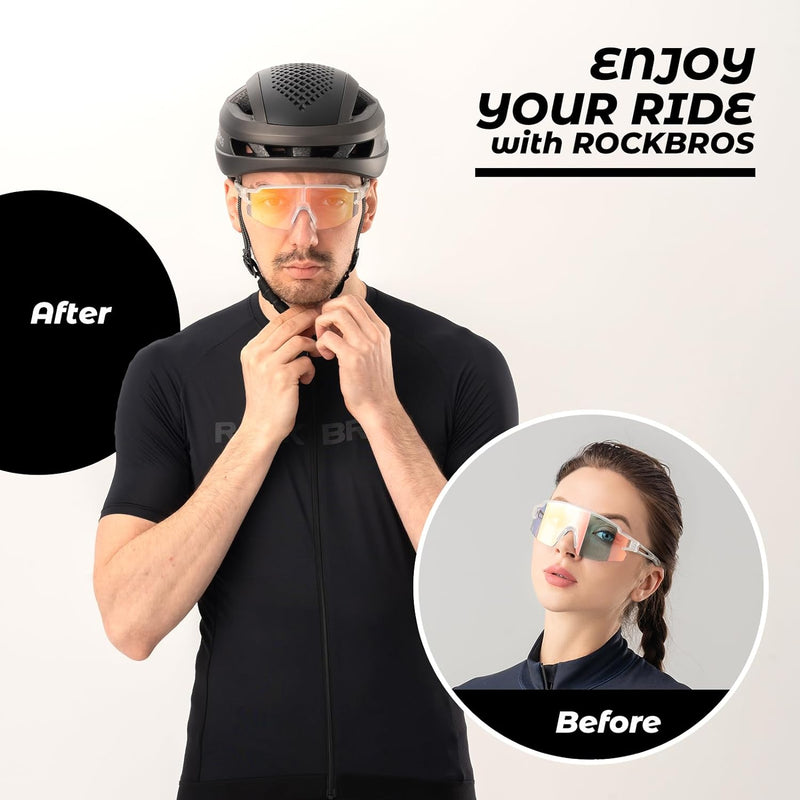 Load image into Gallery viewer, Half-Frame Photochromic Sports Sunglasses (UV400)
