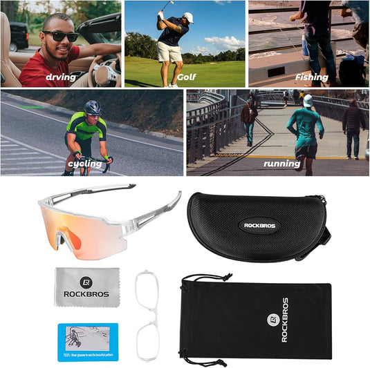 Half-Frame Photochromic Sports Sunglasses (UV400)