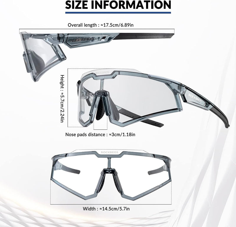 Load image into Gallery viewer, Half-Frame Photochromic Sports Sunglasses (UV400)
