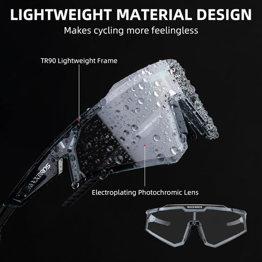 Half-Frame Photochromic Sports Sunglasses (UV400)