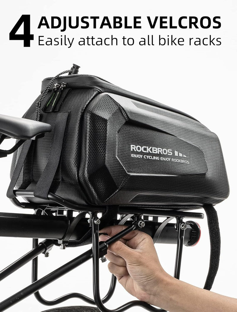 Load image into Gallery viewer, ROCKBROS Hard Shell Bike Rack Bag Waterproof 9L Capacity with Shoulder Strap
