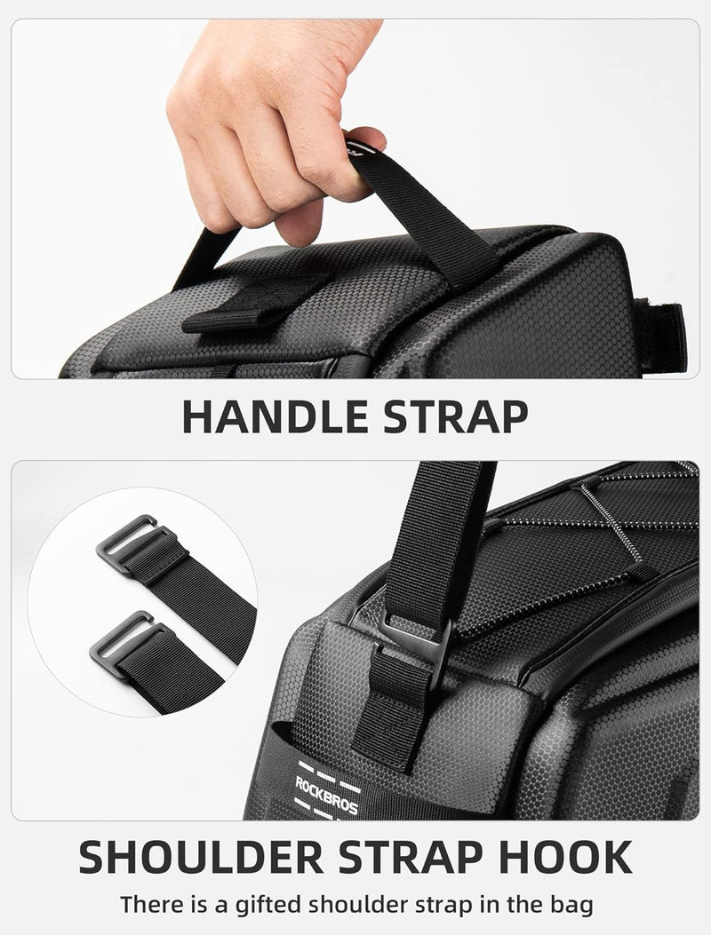 Load image into Gallery viewer, ROCKBROS Hard Shell Bike Rack Bag Waterproof 9L Capacity with Shoulder Strap
