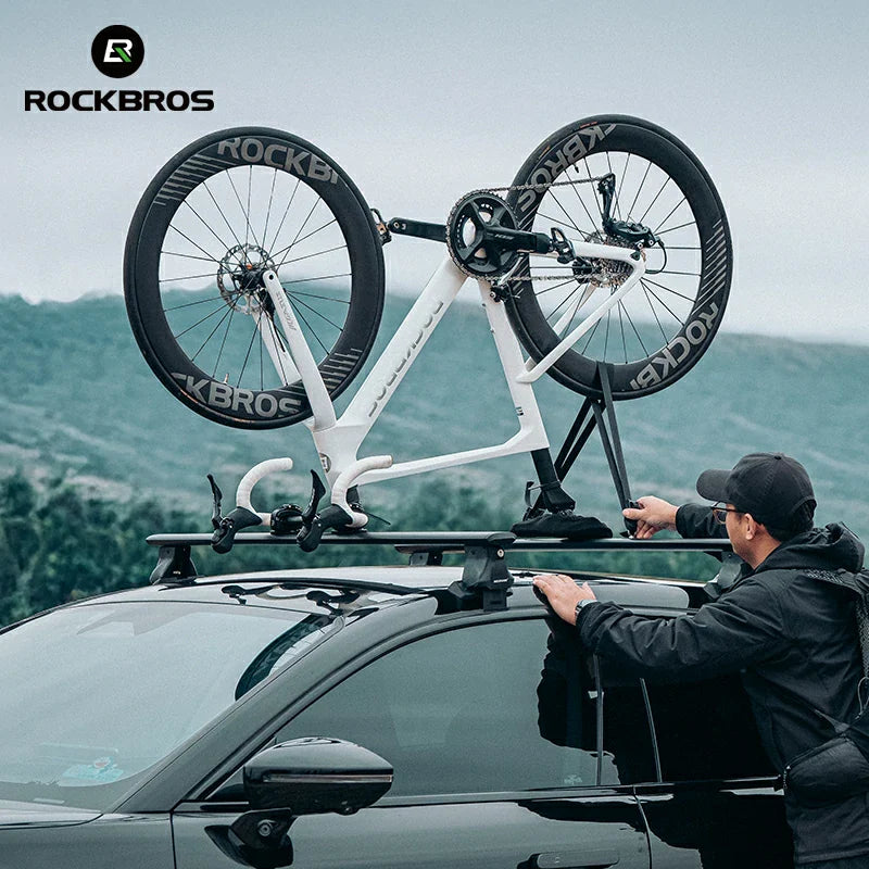 Load image into Gallery viewer, ROCKBROS Inverted Roof Bike Rack for Cars Quick-Release Straps and Clamps
