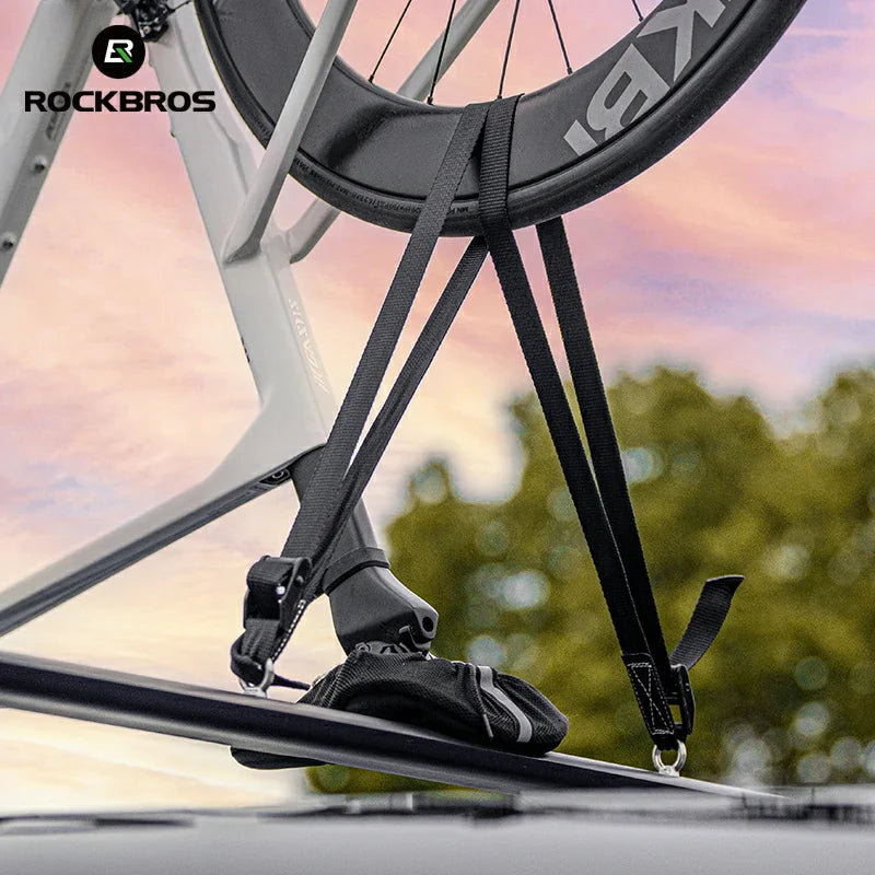Load image into Gallery viewer, ROCKBROS Inverted Roof Bike Rack for Cars Quick-Release Straps and Clamps
