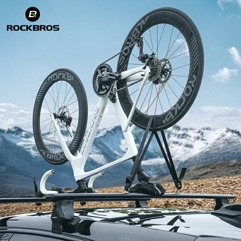 Load image into Gallery viewer, ROCKBROS Inverted Roof Bike Rack for Cars Quick-Release Straps and Clamps

