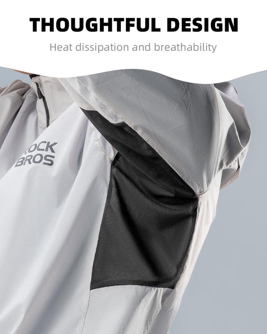 ROCKBROS Lightweight Reflective Windbreaker Running Cycling Jacket Women Men