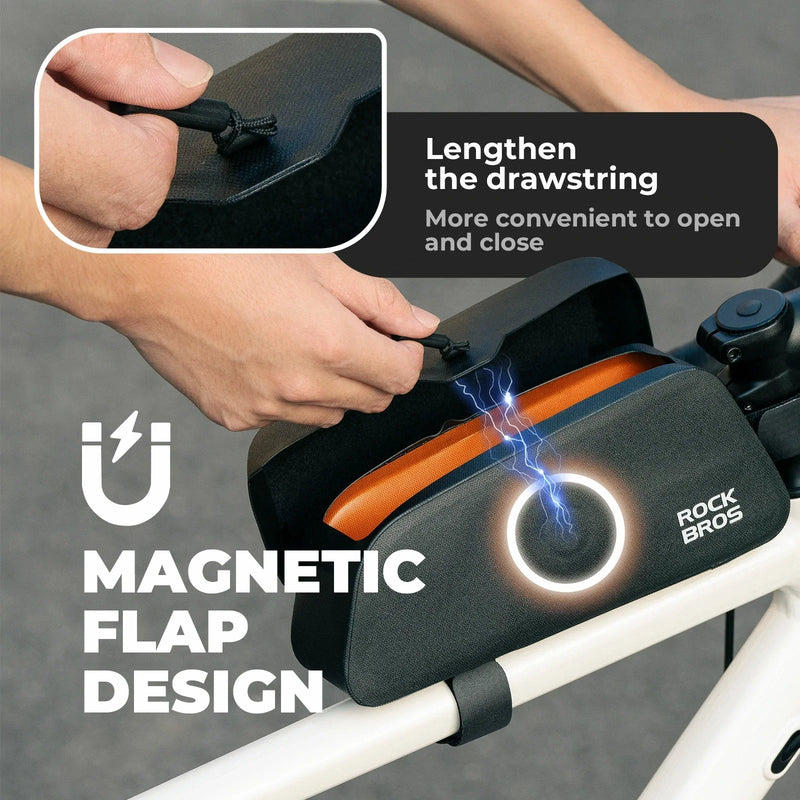 Load image into Gallery viewer, ROCKBROS Magnetic 100% Waterproof Bike Top Tube Frame Bag 0.6L/0.9L
