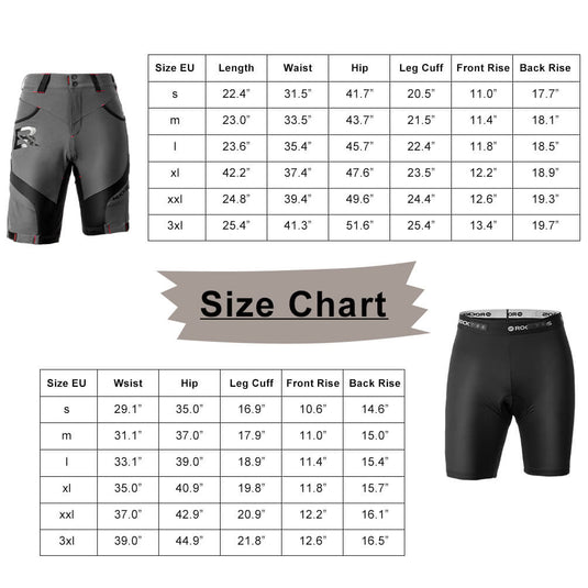 ROCKBROS Men's Cycling Shorts 4D Padded Compression Shorts