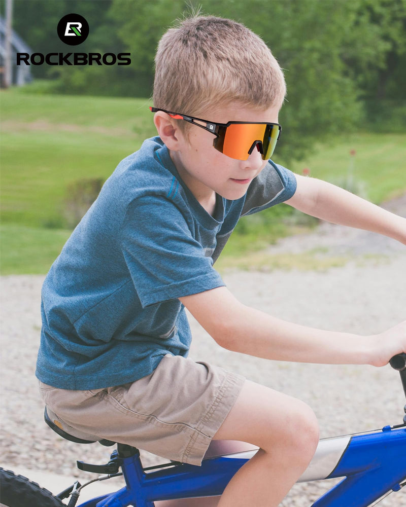 Load image into Gallery viewer, ROCKBROS Polarized Youth Kids UV400 Cycling Sports Sunglasses for Boys Girls Age 8-14
