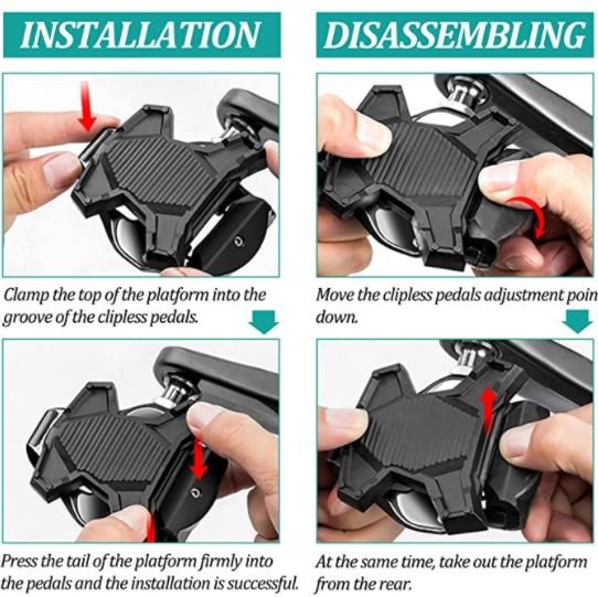 Load image into Gallery viewer, ROCKBROS PP20 cykelpedaladapter SPD-SL/KEO Sort 1 par
