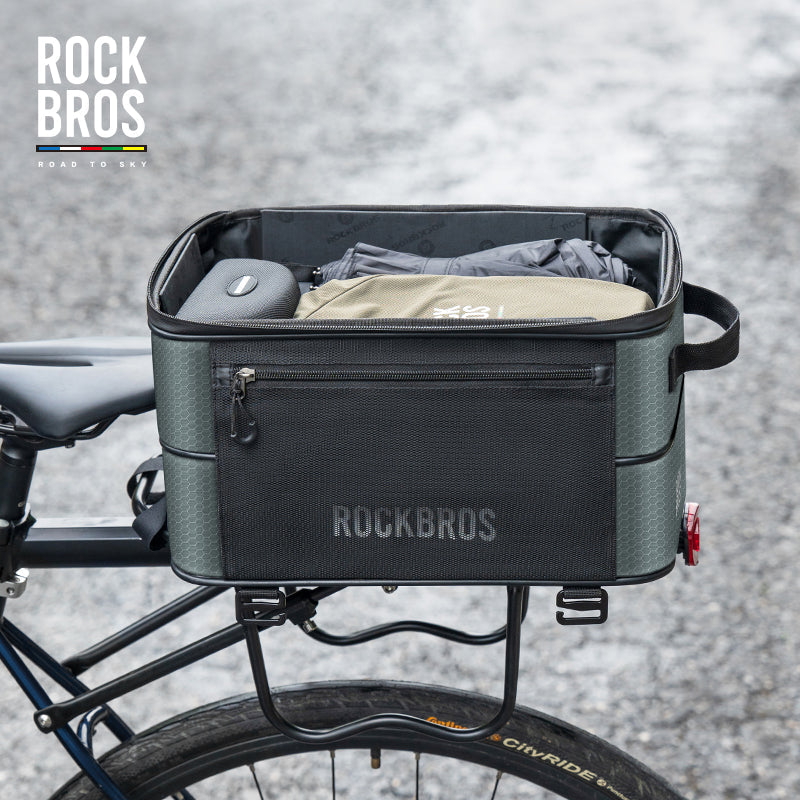 Load image into Gallery viewer, ROCKBROS Road to Sky Foldable Trunk Bag – 16.8L Expandable Bike Rack Bag
