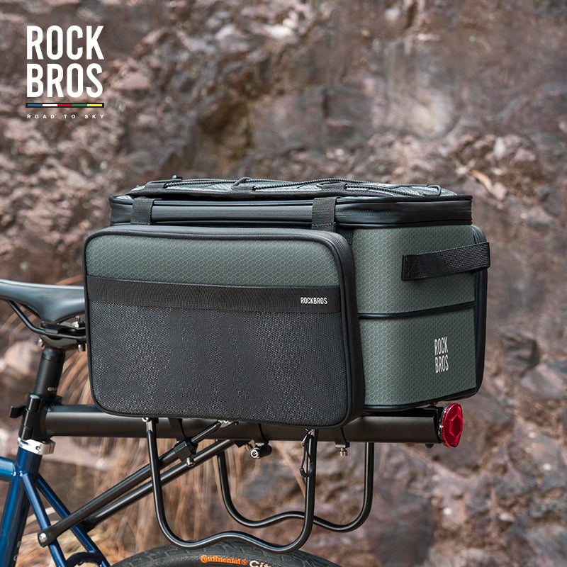 Load image into Gallery viewer, ROCKBROS Road to Sky Foldable Trunk Bag – 16.8L Expandable Bike Rack Bag
