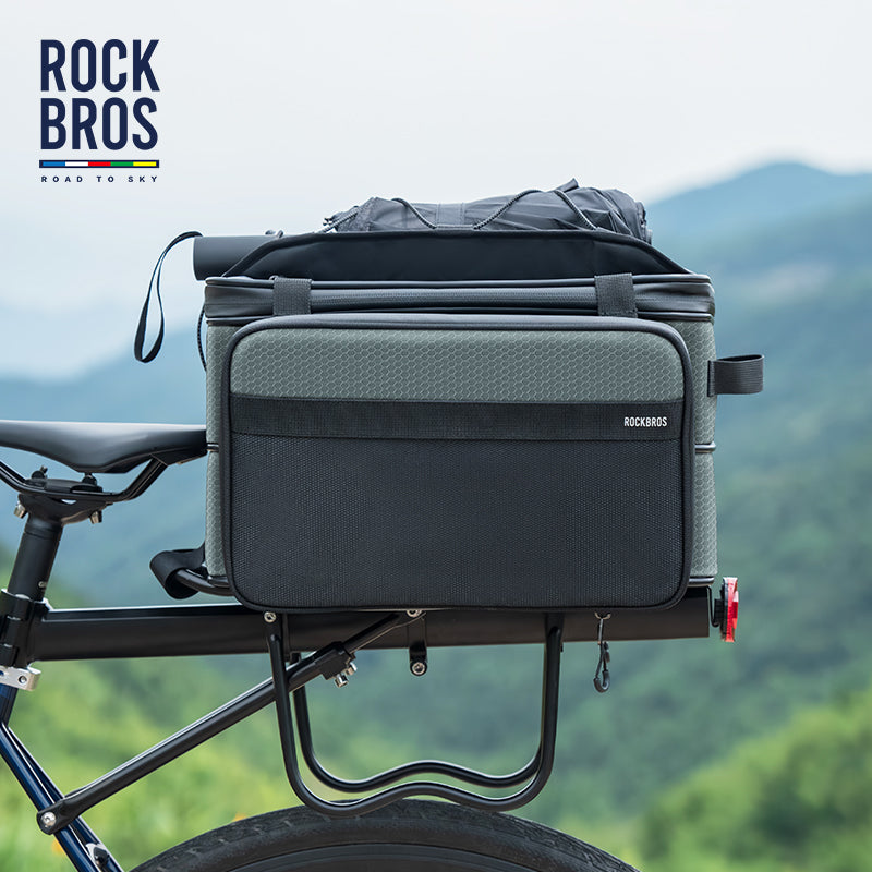 Load image into Gallery viewer, ROCKBROS Road to Sky Foldable Trunk Bag – 16.8L Expandable Bike Rack Bag
