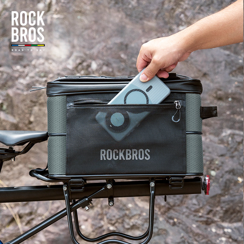 Load image into Gallery viewer, ROCKBROS Road to Sky Foldable Trunk Bag – 16.8L Expandable Bike Rack Bag
