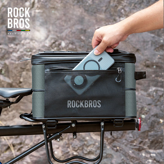 ROCKBROS Road to Sky Foldable Trunk Bag – 16.8L Expandable Bike Rack Bag