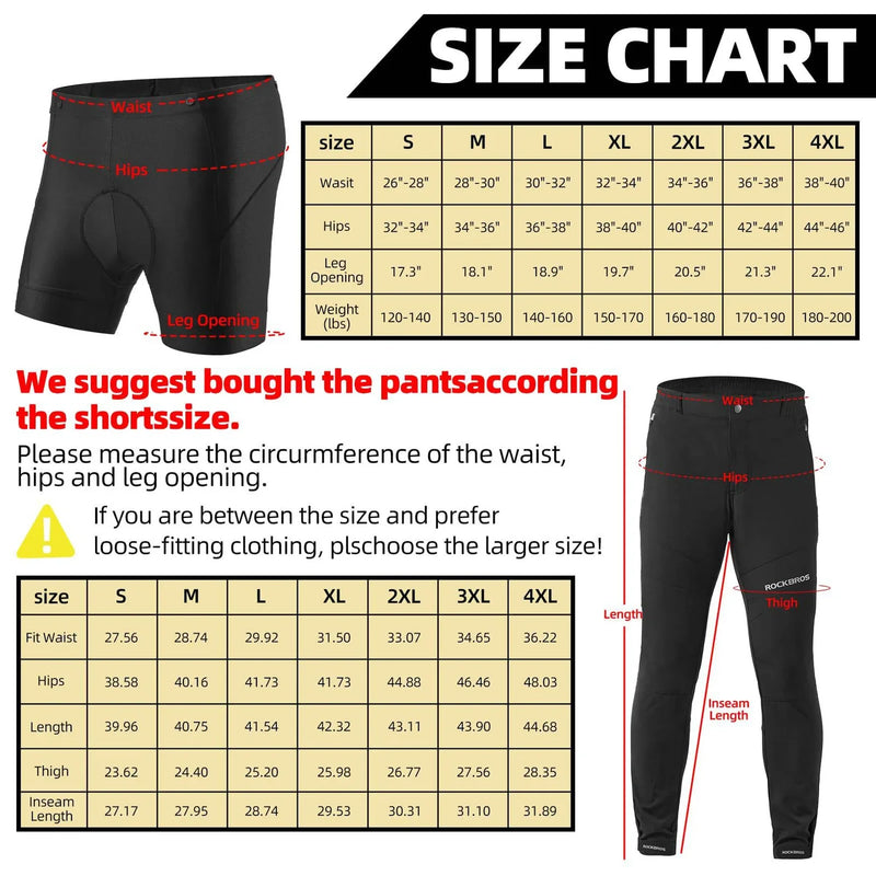 Load image into Gallery viewer, ROCKBROS Breathable Cycling Trousers 2 in 1 With Quick-Drying Padding
