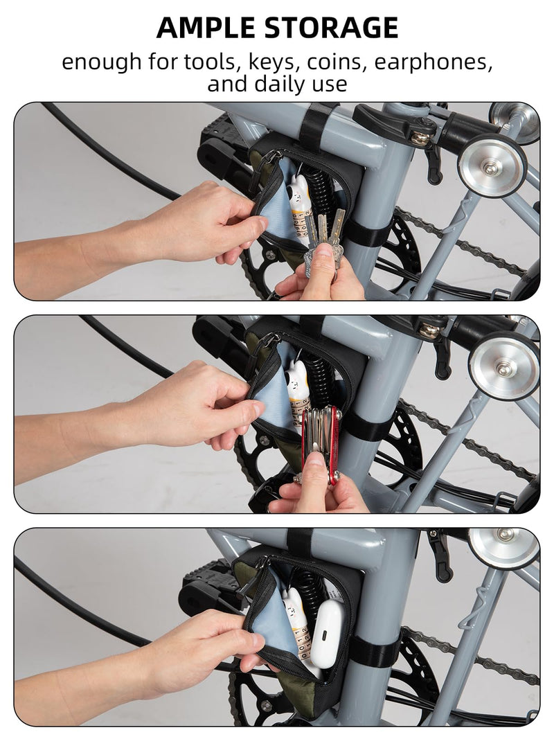 Load image into Gallery viewer, Compact Triangle Bike Tool Storage Bag
